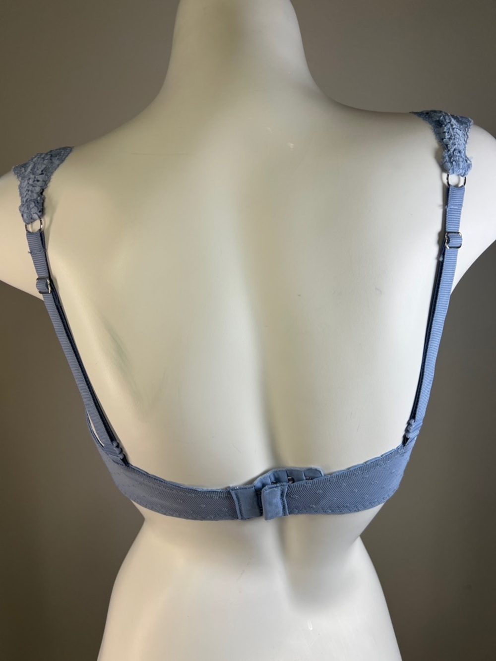 Victoria's Secret Dusty Blue Lace Dream Angels Lined Demi Push-Up Bra 32DDD - Picture 4 of 12